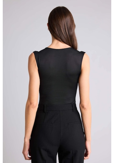 Defacto Kare Yaka Bodysuit E9045ax26smbk81 Siyah-bk81