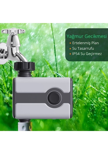 Akyol Garden 21187 Wi-fi Bağlantılı Bahçe Sulama Bilgisayarı Timer