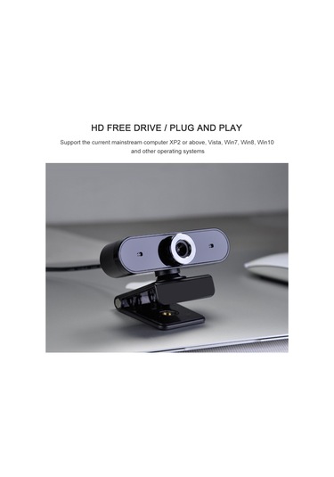 Ranyeek Usb Plug & Play Bilgisayar Kamerası - Mikrofonlu, Full Hd, Otomatik Işık Düzenleme, 360 Dönebilen, Ev/ofis/online Dersler İçin