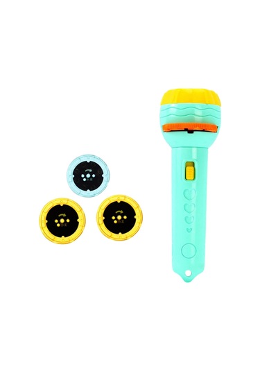 Yeni Ürün Çocuk Projektör Işığı El Feneri Karikatür Hayvan Dinozor Uyku Hikayesi Gece Resim Işığı Öğrenme Komik Eğitim Oyuncaklar P4 Siyah