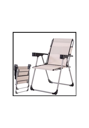 Uyguna-yakala Kestane Kamp Sandalyesi Katlanabilir Bardaklı-tab.174 Çok Renkli