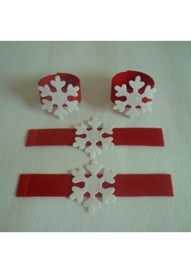 Suntek Magideal 4 Adet Doku Halkası Kar Tanesi Peçete Toka Ev Otel