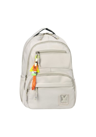 Özel Su Geçirmeyen Kumaş Çok Bölmeli Sırt Çantası Bej