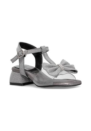 Elit Ask-f-42-25y Filet Kız Çocuk Abiye Ayakkabı Platin Platin