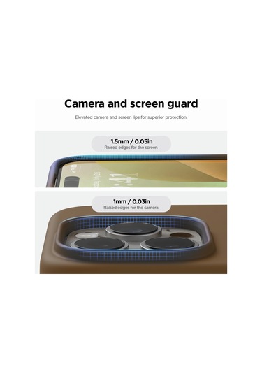 İphone Uyumlu 16 Pro Max Kılıf Nano Lansman Silikon Kapak Kahverengi