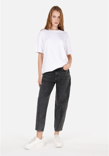 Colins 850 Jenny Balon Fit Yüksek Bel Daralan Paça Gri Jean Kadın Pantolon Cl1070669 Denim