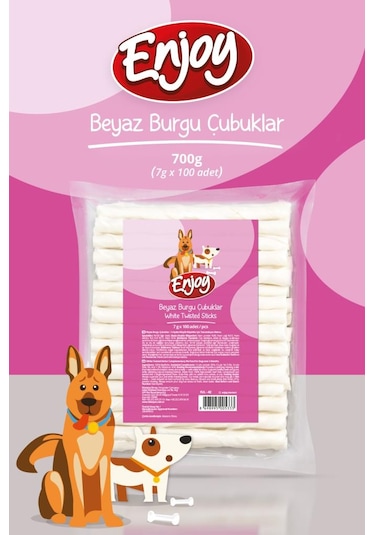 Enjoy Beyaz Burgu Çubuk 7gr X 100 Adet