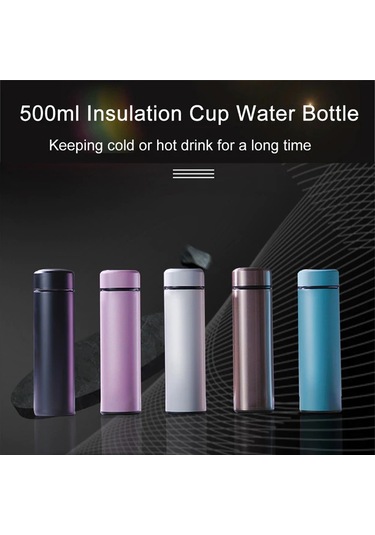 Xiyyadms 500ml 304 Paslanmaz Çelik Isı Yalıtımlı Bardak - 24 Saat Sıcak/soğuk Saklama, Ergonomik Ve Şık Tasarım, Altın Rengi