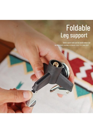 "kendinden Kilitli Bakır Çekirdekli Kamp Sobası Gaz Dönüştürücüsü" Siyah