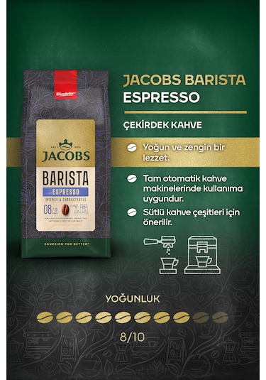 Jacobs Barista Editions Çekirdek Kahve %100 Arabica Espresso 1 KG