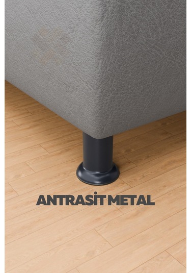 Baza Ayağı 10 Cm M8 Vidalı 12 Li Set Metal Antrasit Yatak Mobilya Ayağı İnce Vida Antrasit M8 10 Cm
