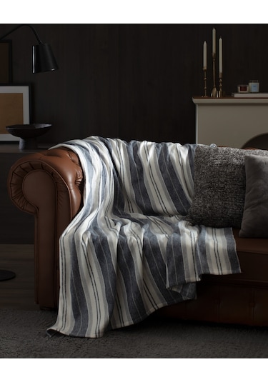 Madame Coco Nanny Tv Battaniye - Gri/indigo Gri