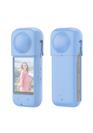 Insta360 X4 Kılıf İçin Puluz Tam Vücut Silikonu Mavi