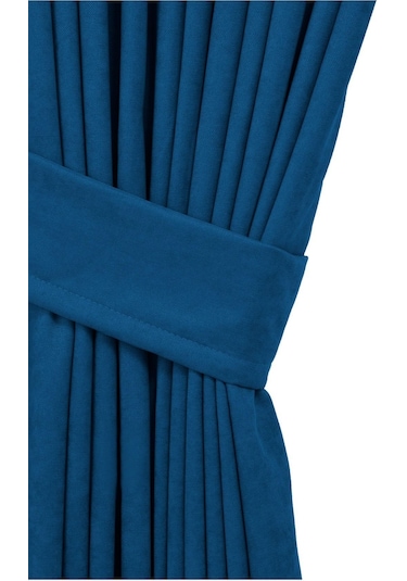 Cheap's Home Petek Dokulu Kadife Dokuma Seyrek 1 X 2 Pileli Fon Perde Lacivert