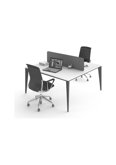 Uzay Ofis Lotus Çoklu Çalışma Masası - Beyaz - Antrasit- 160 Cm Renksiz