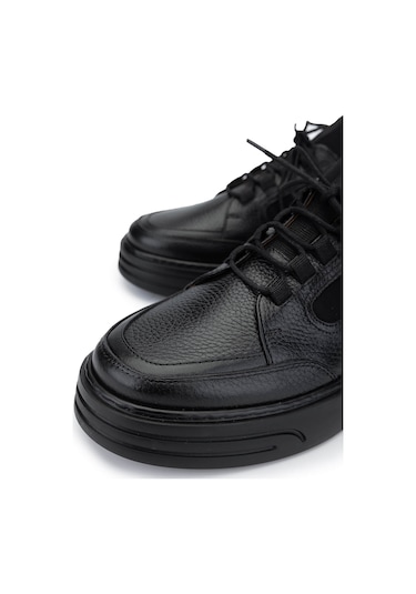 Tamer Tanca Erkek Hakiki Deri Siyah Deri Casual Ayakkabı 537 3479 Erk Ayk Sk24-25 Sıyah Dr Siyah