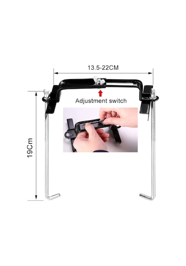 Sones Araç Evrensel Akü Braketi Ayarlanabilir Akü Sabit Demir Tutucu, Boyut: 19cm