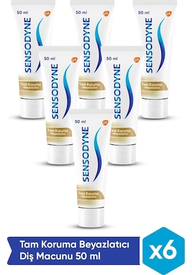 Sensodyne Tam Koruma + Beyazlatıcı Diş Macunu 6 x 50 ML