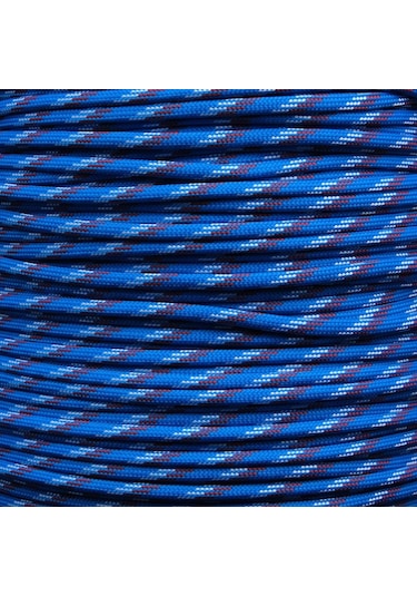 Mg Ropes Paracord İp 4 Mm Mavi Beyaz Desenli No:64 10 Metre Çok Renkli