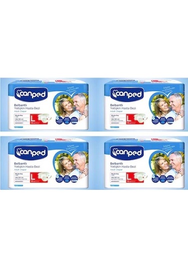 Canped Belbantlı Hasta Bezi Büyük 4 x 30'Lu