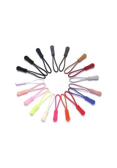 Rogfer 10 Adet / Paket Tpu Plastik Kaydırıcı Fermuar Kordonu Caterpillar Çektirme Pembe