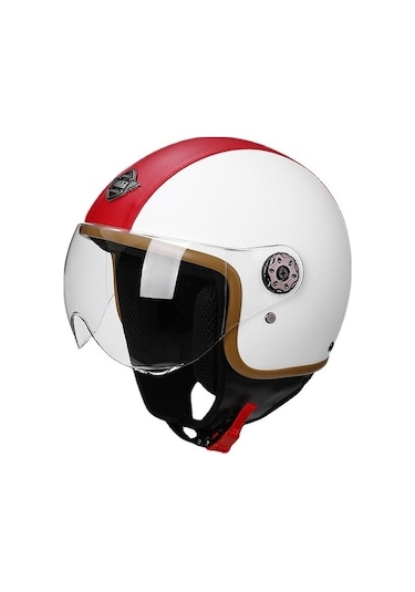 Devils Eye 50-60cm Retro Yarım Motosiklet - Kahverengi Mn6ofg Beyaz