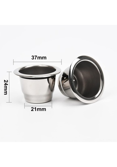 Maiyame Paslanmaz Çelik Yeniden Kullanılabilir Kahve Kapsül Seti - Çevre Dostu Ve Ekonomik Çözüm Gümüş