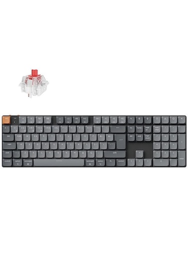 Keychron K5M-H1-TR Max %100 RGB Kırmızı Switch Kablosuz Mekanik Karbon Klavye