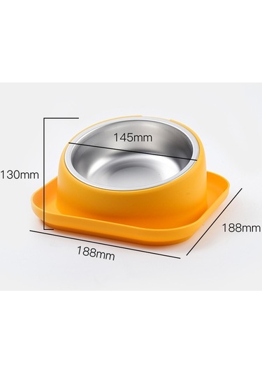 Cbtx Kedi Ve Köpek Mama Kasesi Hepsi Bir Arada Evcil Hayvan Yeme Eğimli Ağız Kasesi Turuncu