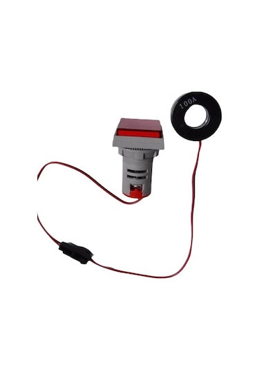 Ad22-22vas 22mm Dijital Volt-ampermetre Kare Beyaz