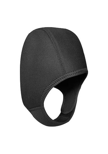 Vkemall Süngerli Su Altı Kafa Örtüsü 2.5mm Neopren-milon Karışımı Siyah My062 Su Altı Sporu İçin Isı Koruma Siyah