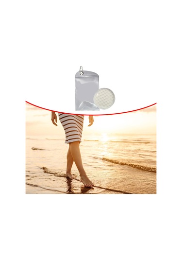 Suntek Kum Temizleme Torbası Fırçası Cilt Dostu Plaj Beyaz Beyaz