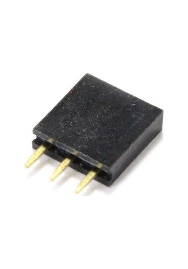 3 Pin 1x3 2.54mm Dişi header Altın Kaplama - 10 Adet