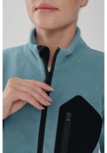 Exuma Kadın Mınt Tam Fermuarlı Polar 2322003-nane Yeşil