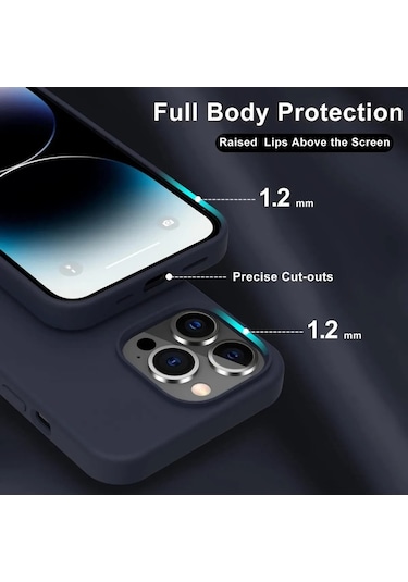 Apple Uyumlu iPhone 14 Pro Max Kılıfı Içi Kadife Silinebilir Logosuz Lansman