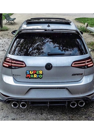 Super Mario Logo Sticker Motor, Kask, Laptop, Araba Sticker 13x6cm