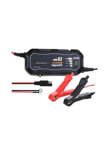 Ebitda 1500ma Motosiklet Akü Şarj Cihazı Otomatik Bakım 12v Akü Şarj Aleti Araba Siyah