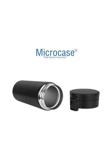 Paslanmaz Çelik 380 ml Çay Kahve Mug Termos Bardak - AL3114 Siyah