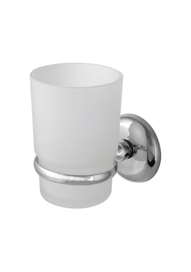 Alper Banyo Krom Diş Fırçalık Plastik Bardak Gri
