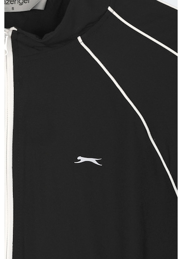 Slazenger Revel Kadın Dik Yaka Fermuarlı Siyah Eşofman Takımı