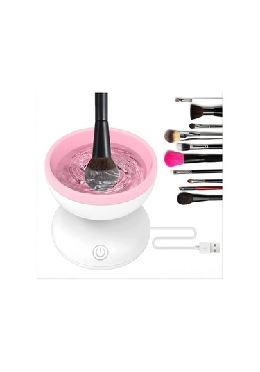 Şarjlı Makyaj Fırçası Temizleme Makinesi - Pratik Ve Dayanıklı Pembe Model