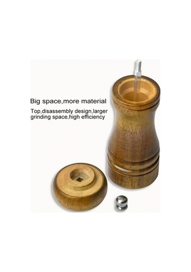 Dancemonkey Ahşap Biber Baharat Tuz Değirmeni 8 İnç Uzunluk, 8 Ahşap Öğütücü Ahşap