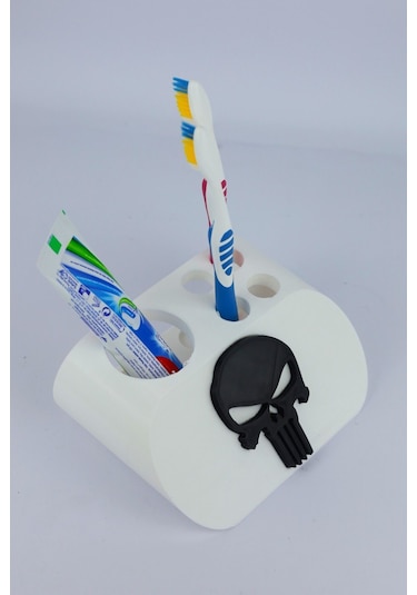 The Punisher - Dekoratif Diş Fırçalık Beyaz
