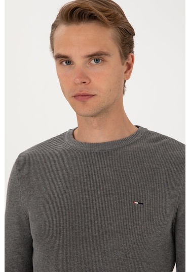 U.s. Polo Assn. Erkek Gri Melanj Kazak /triko 50313667-vr086 Gri Melanj