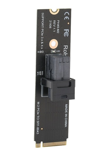 Yuntech01 M.2 Nvme'den U.2'ye Pcı-e4.0 Çevirici Adaptör Kartı - Sff8643 Arayüzü, 64gt/s Hız, 2280 Boyutu Ph49-m2