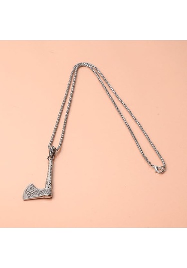 Viking Best Savaşçı Baltası Erkek Kolye Çelik İskandinav Takı