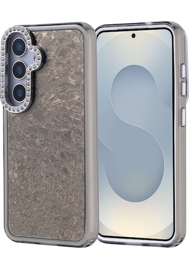 Galaxy S24 Kılıf Taşlı Tasarımlı Zore Kapi Kapak Siyah