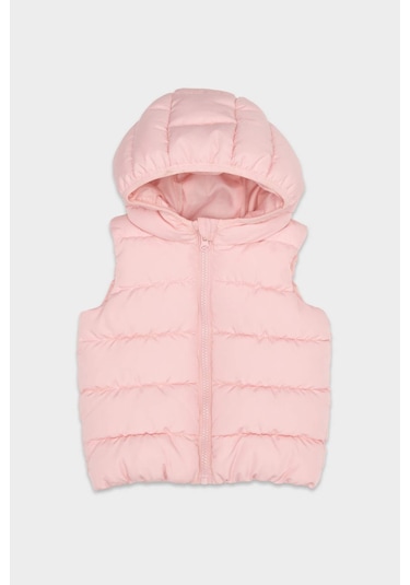 DeFacto Kız Bebek Su İtici Kapüşonlu Fermuarlı Şişme Yelek A2475A525SPPN105 Pembe