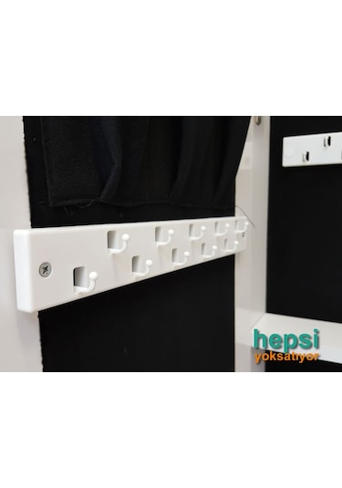 Ayna Denizi Klasik Model Beyaz Renk Ayaklı Boy Aynalı Takı Dolabı