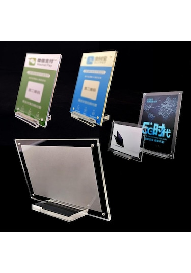 Akrilik Masa Kartı Burcu Ekran Standı Resim 1 Adet Fotoğraf Çerçevesi W/taban 9 12.7cm